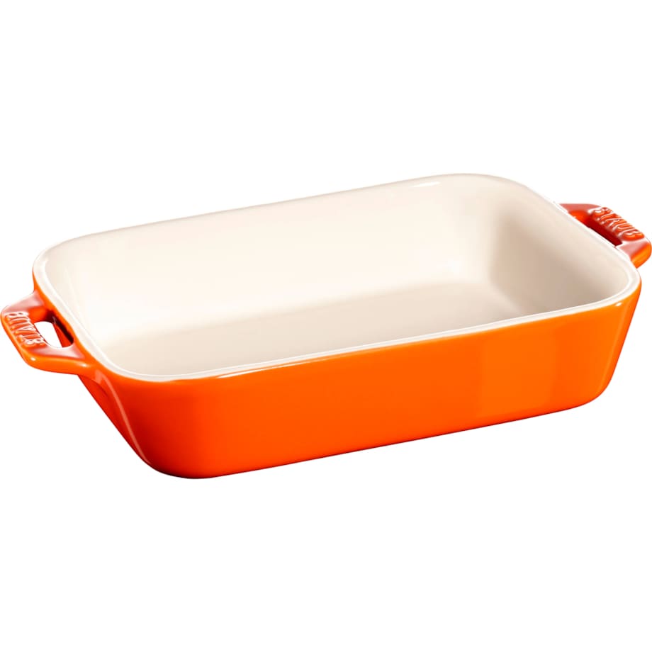 Prostokątny półmisek ceramiczny Staub - 1.1 ltr, Pomarańczowy