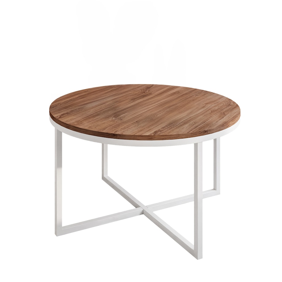 Okrągły stolik kawowy CIRI-X biały dąb stirling