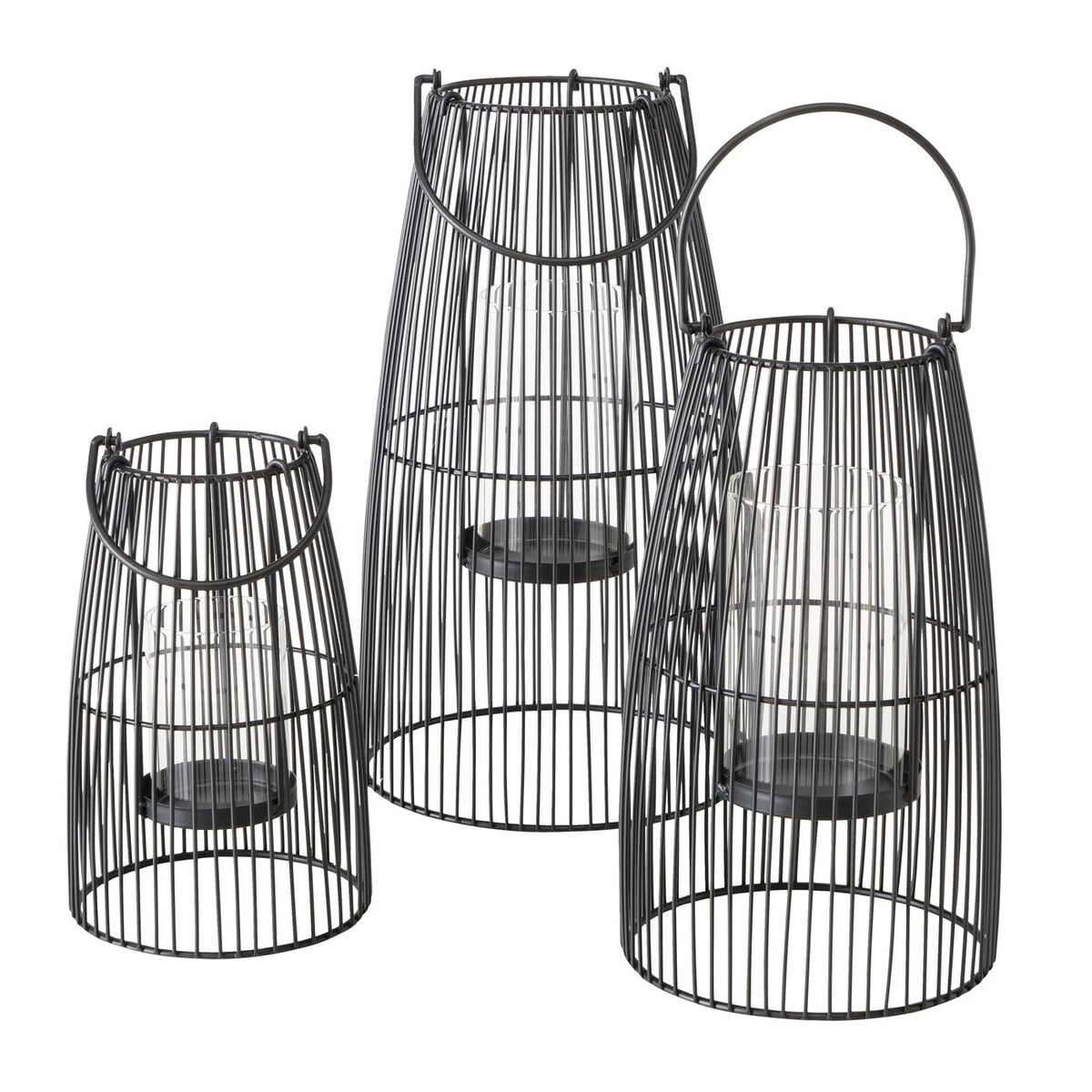 Zestaw metalowych lampionów CINTA, 25 - 40 cm