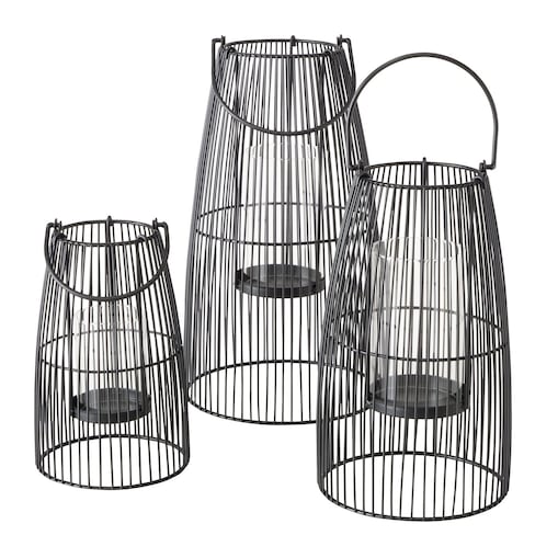 Zestaw metalowych lampionów CINTA, 25 - 40 cm