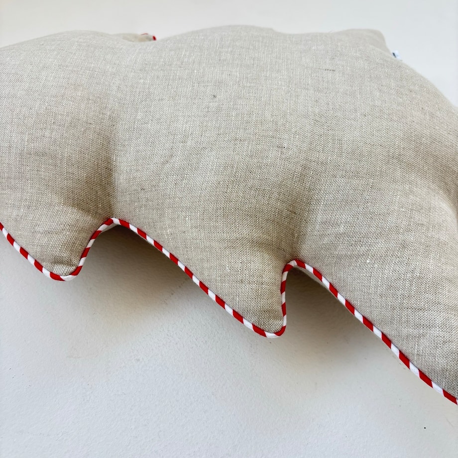 Poduszka Choinka len z wstawką dwukolorową