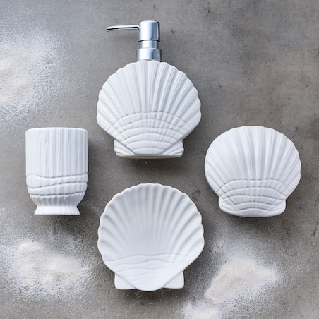 Kleine Wolke Concha Kubek łazienkowy biały ceramika