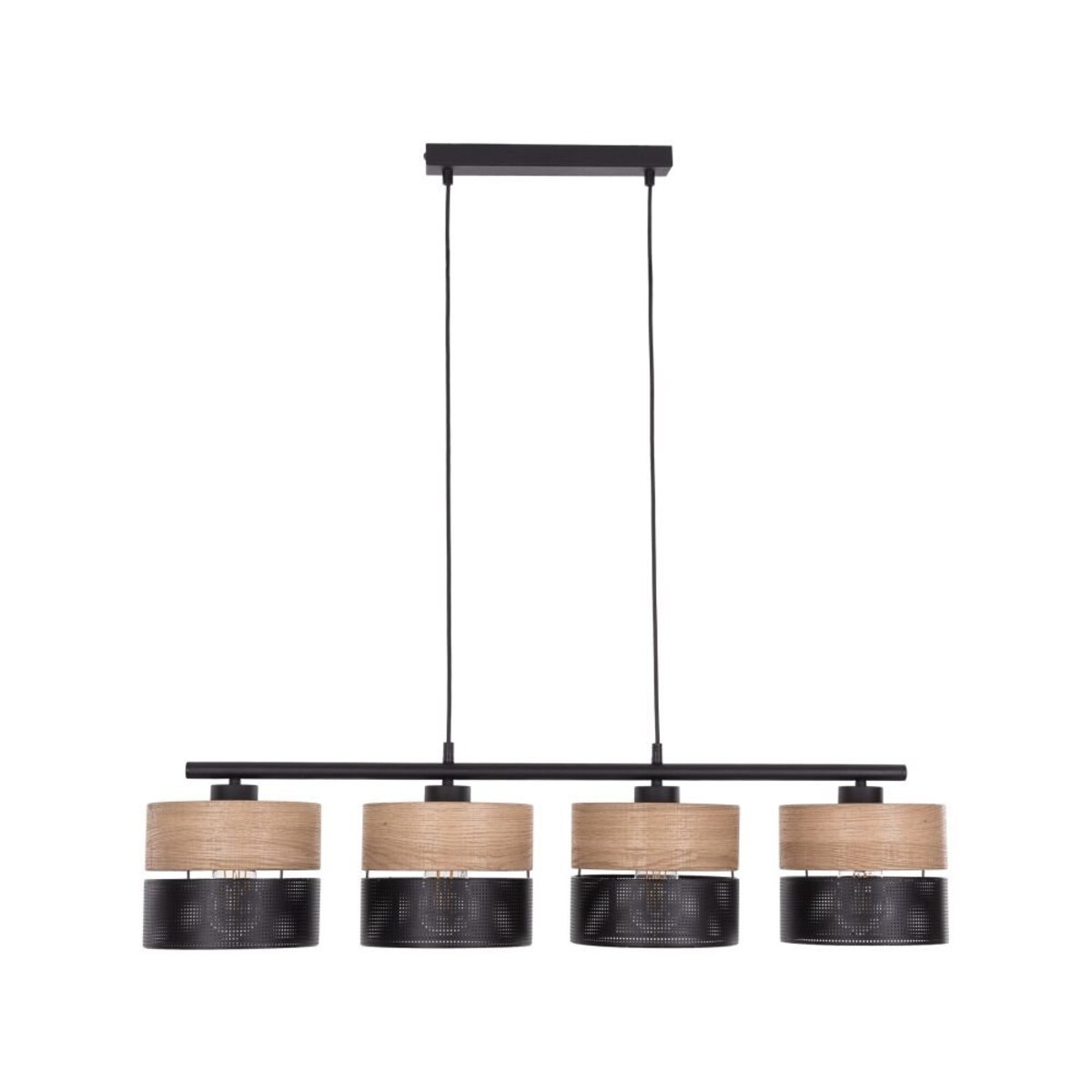 Lampa wisząca TK Lighting NICOL 4802 czarno-beżowa 4xE27 regulowana wysokość nad stół do salonu jadalni kuchni
