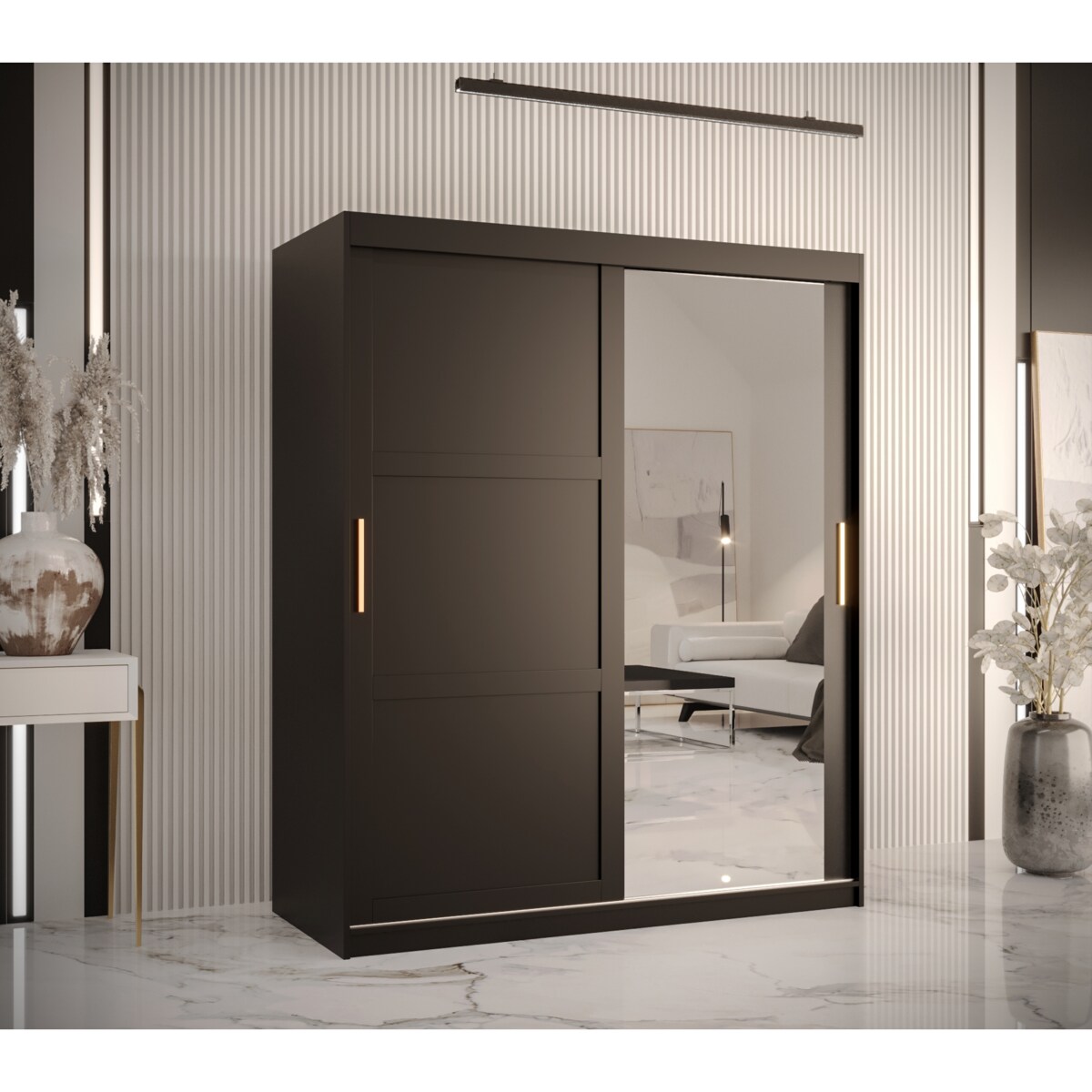 Szafa przesuwna Garderoba RAMIRO 2 150 gł. 62 czarny