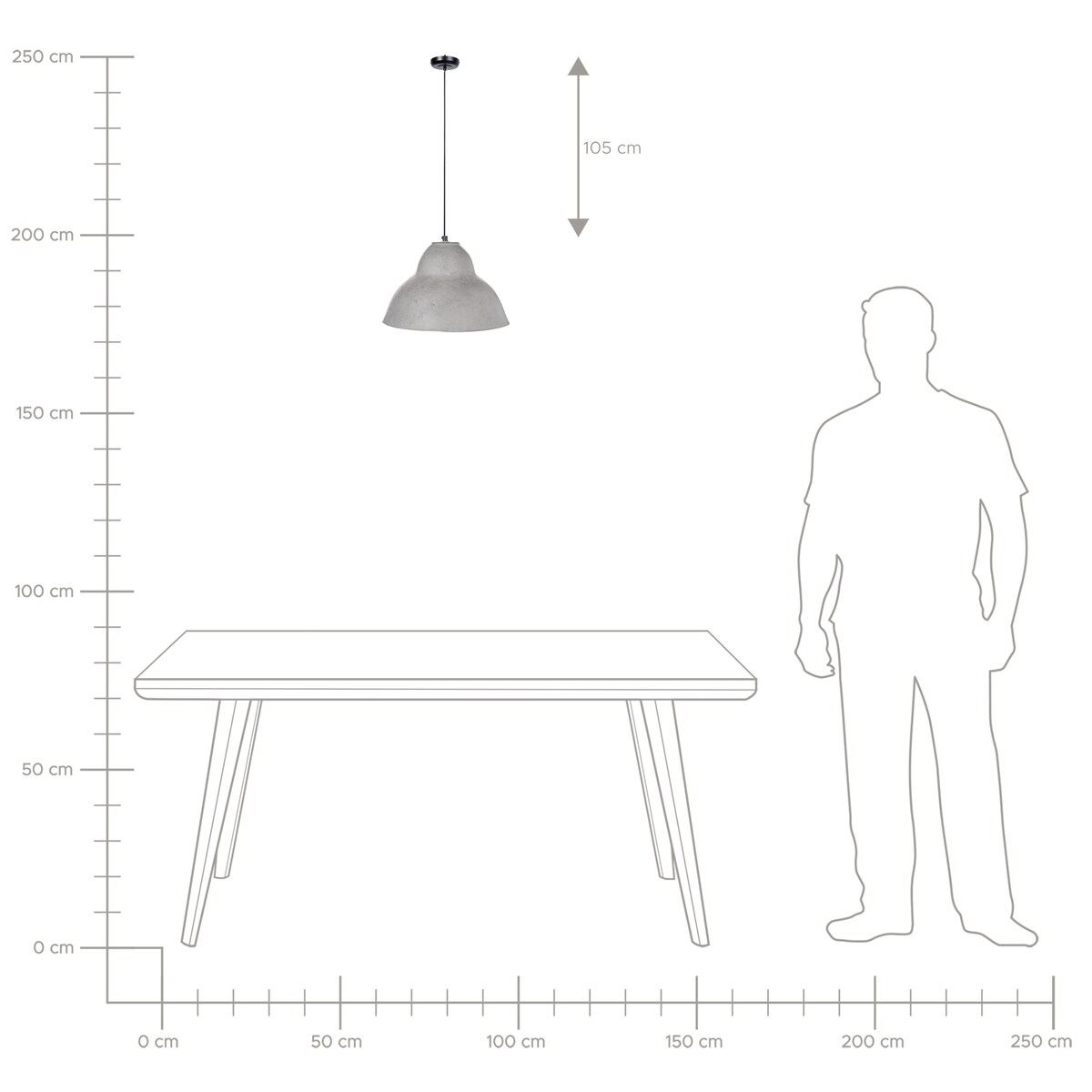 Lampa wisząca KABALEBO Papier-mâché Szary