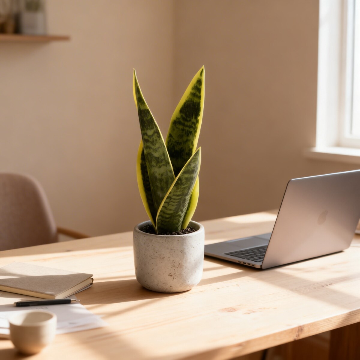 Sztuczny kwiat JAK ŻYWY do wazonu Sansewieria WĘŻOWNICA roślina ZIELONA