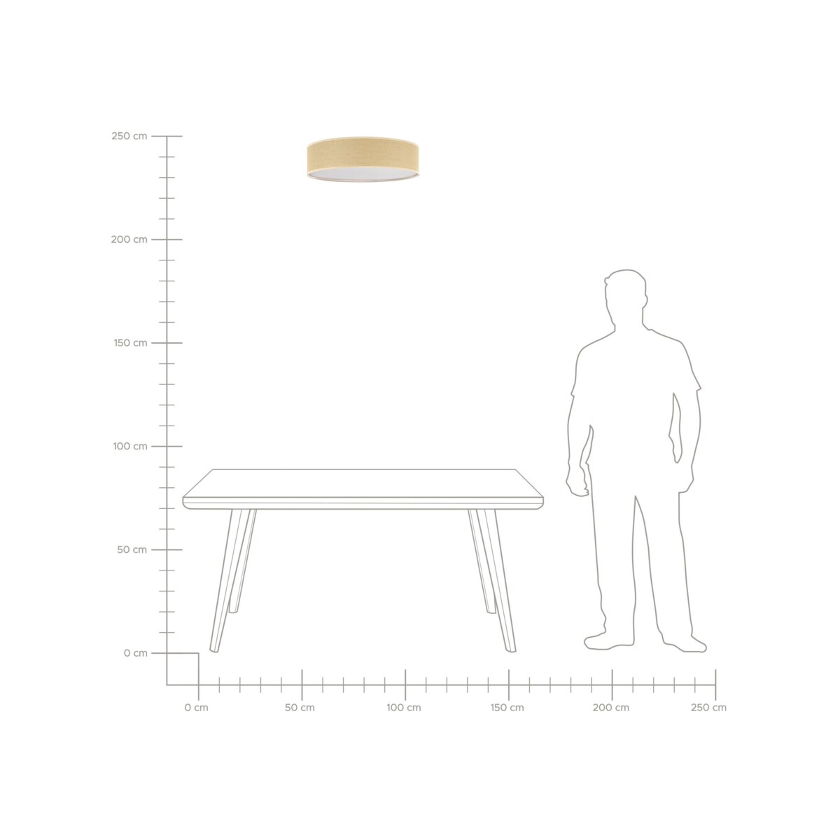 Lampa sufitowa MAGNO Naturalny