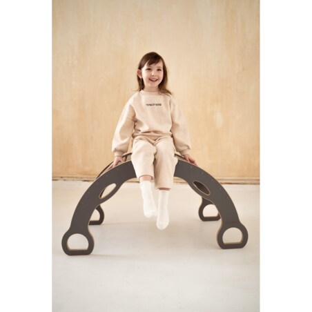 DUŻY bujak montessori z uchwytami - szary