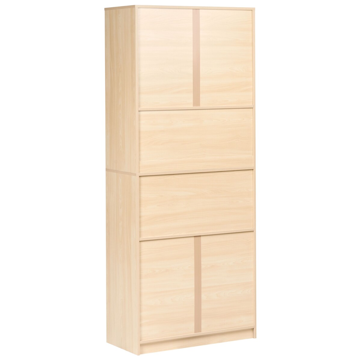 Regał 4-drzwiowy ZEHNA Jasny brąz/ biały