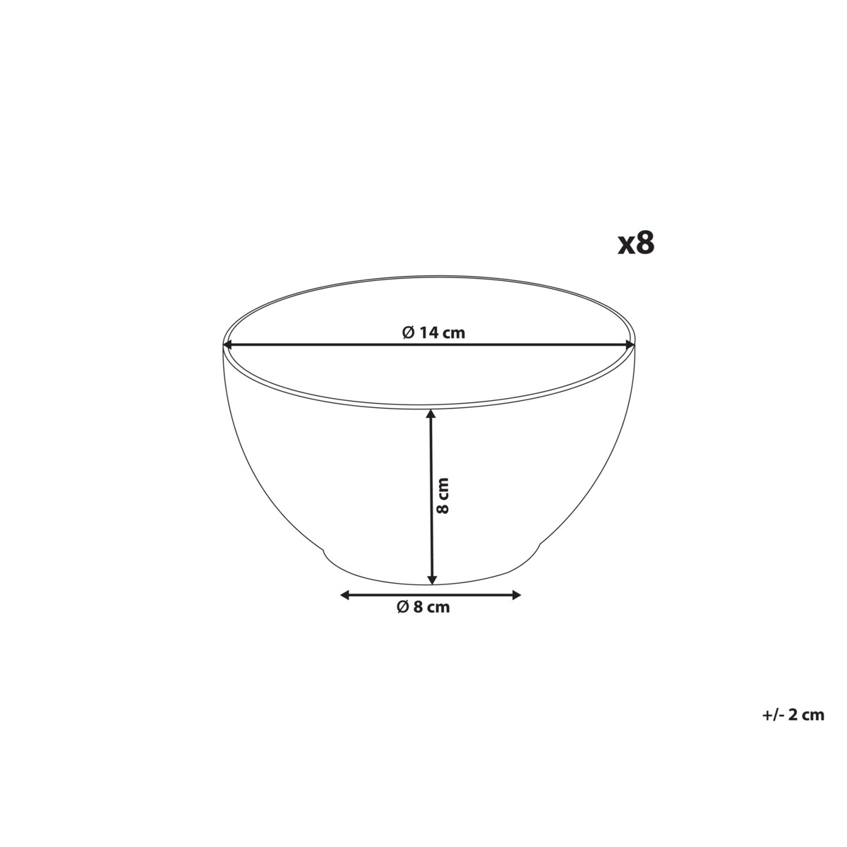Zestaw 8 misek JUNIPER Kamionka Błękitny