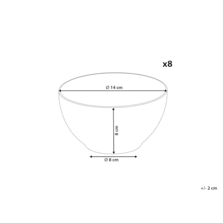 Zestaw 8 misek JUNIPER Kamionka Błękitny