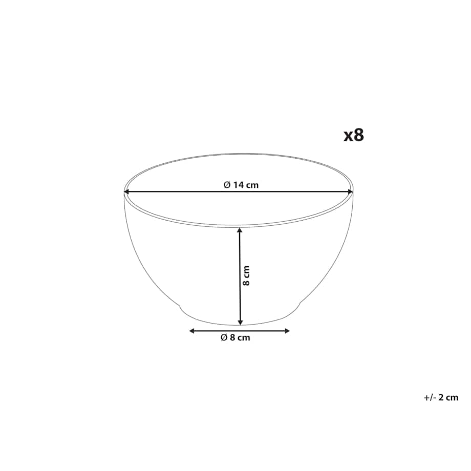 Zestaw 8 misek JUNIPER Kamionka Błękitny