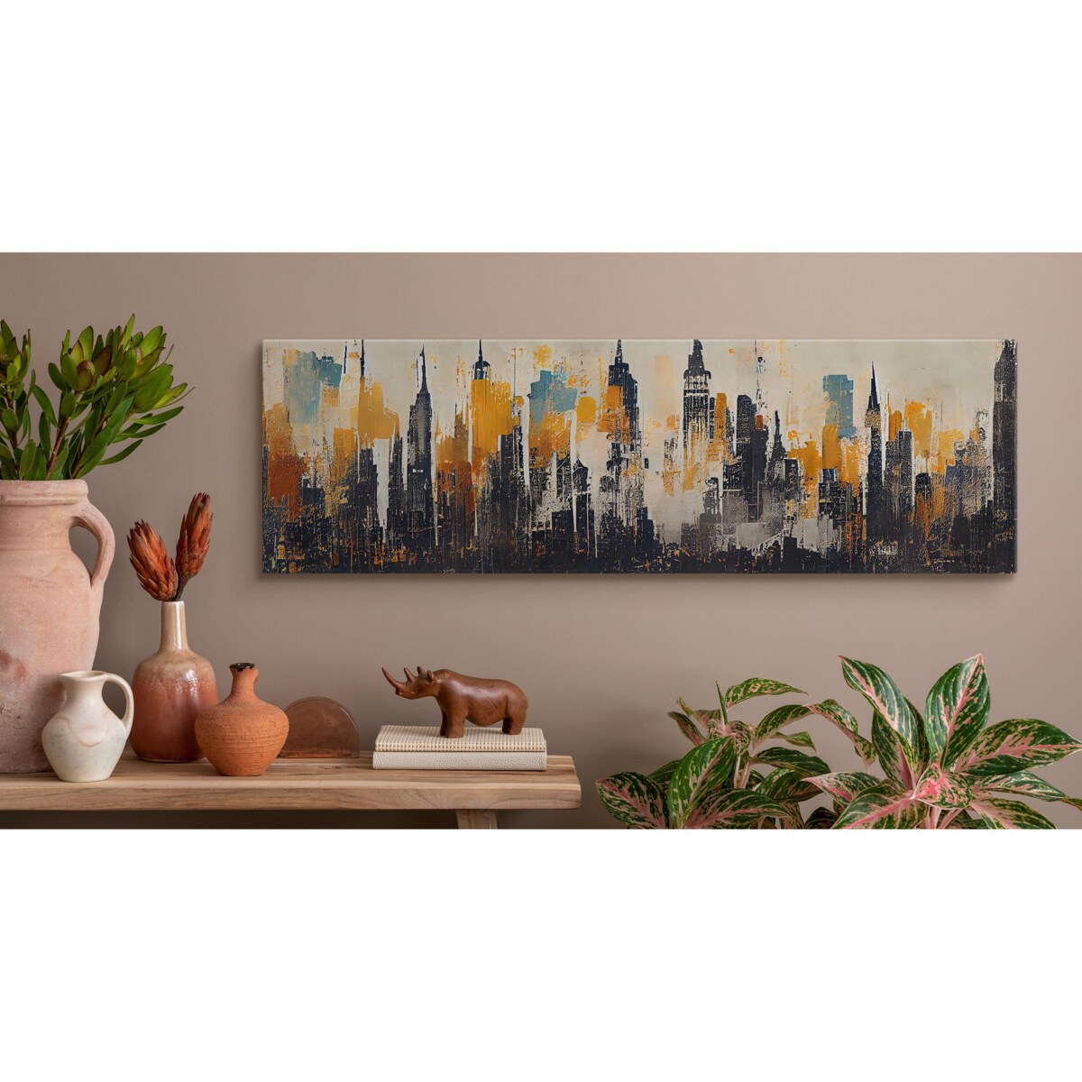 Obraz Panoramiczny Miejska Panorama Jak Malowana 145x45cm