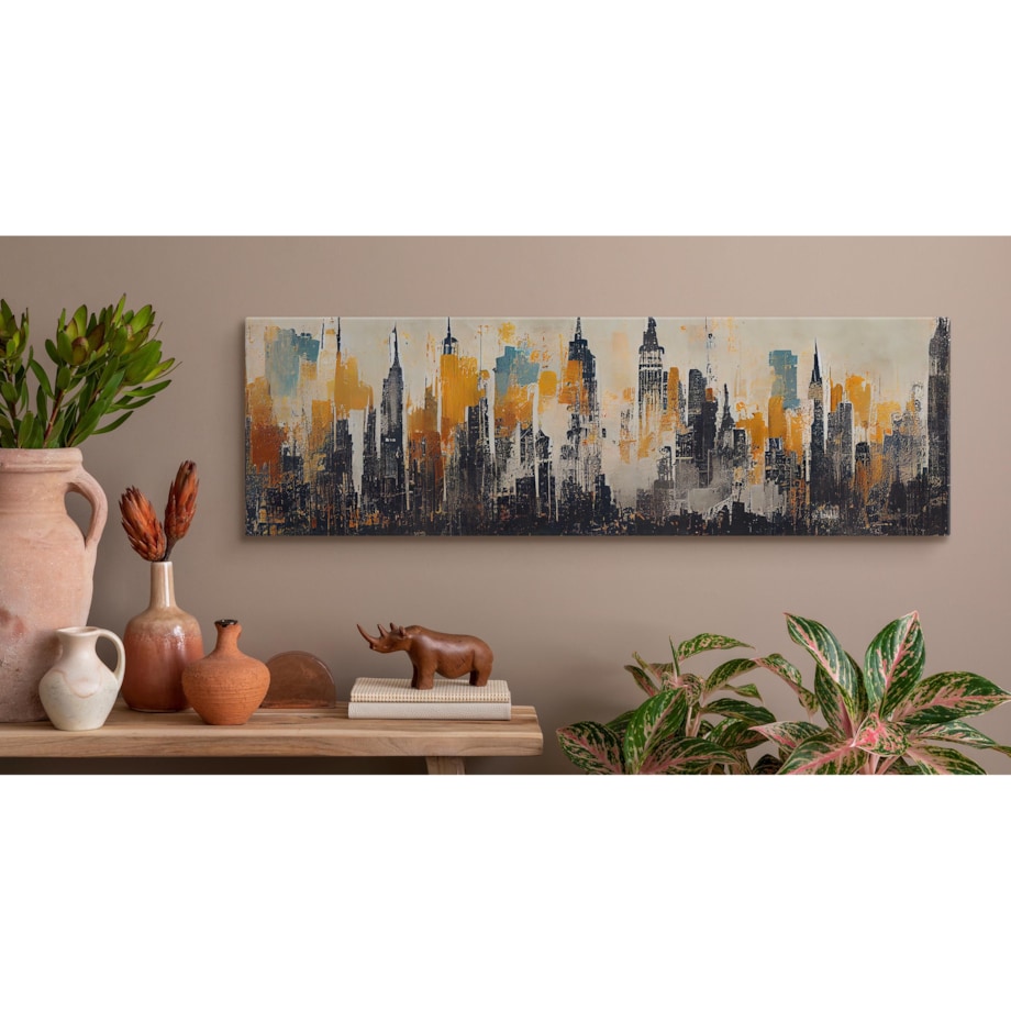 Obraz Panoramiczny Miejska Panorama Jak Malowana 145x45cm
