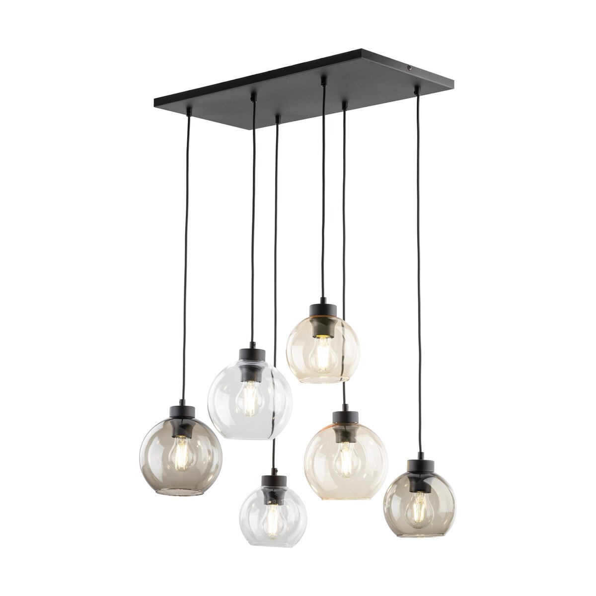 Lampa wisząca molekuły Cubus 2164 TK Lighting loftowa szklana czarna