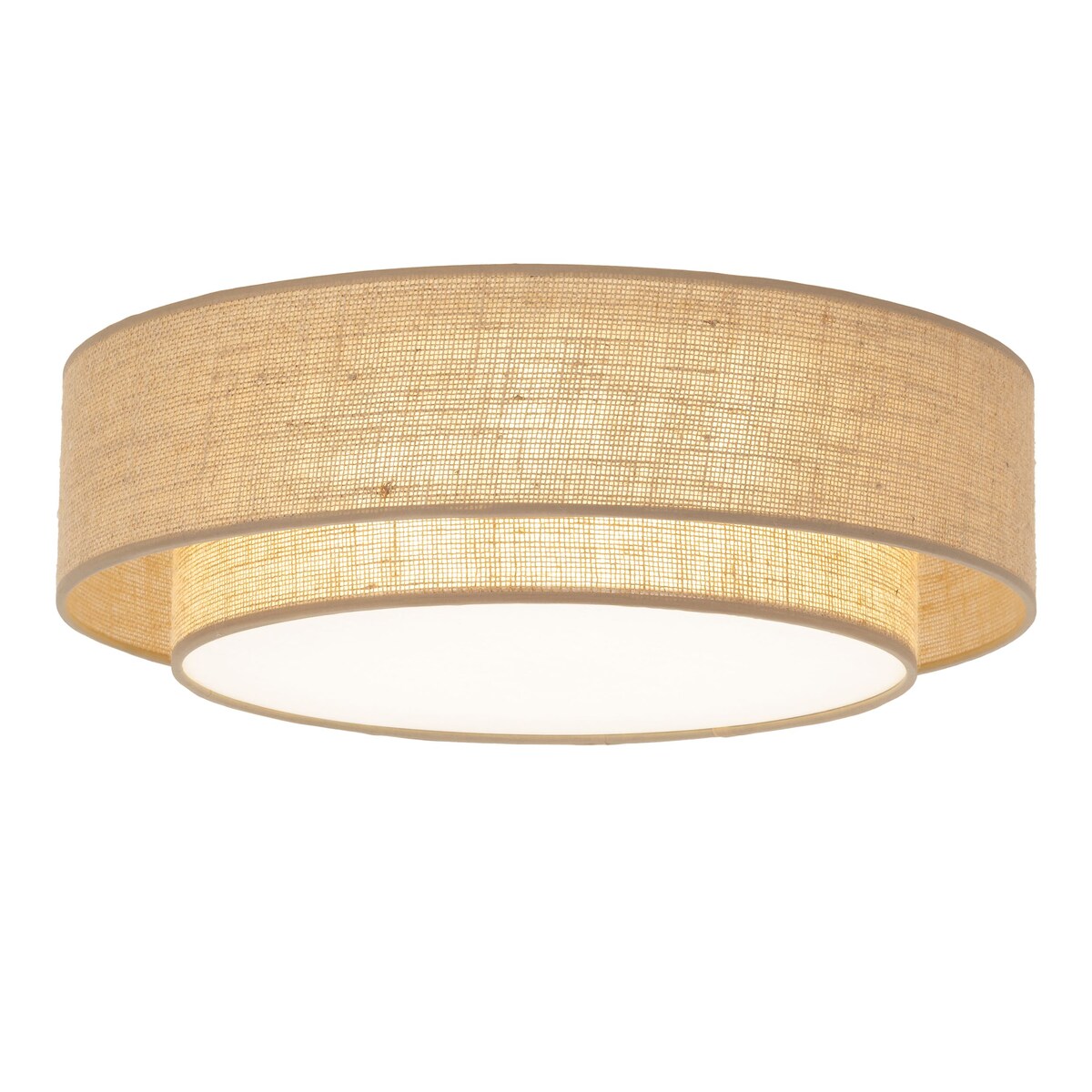 Lampa sufitowa TK Lighting CALISTO JUTA 4 biała/juta 4xE27 50x50 cm skandynawska do salonu i sypialni