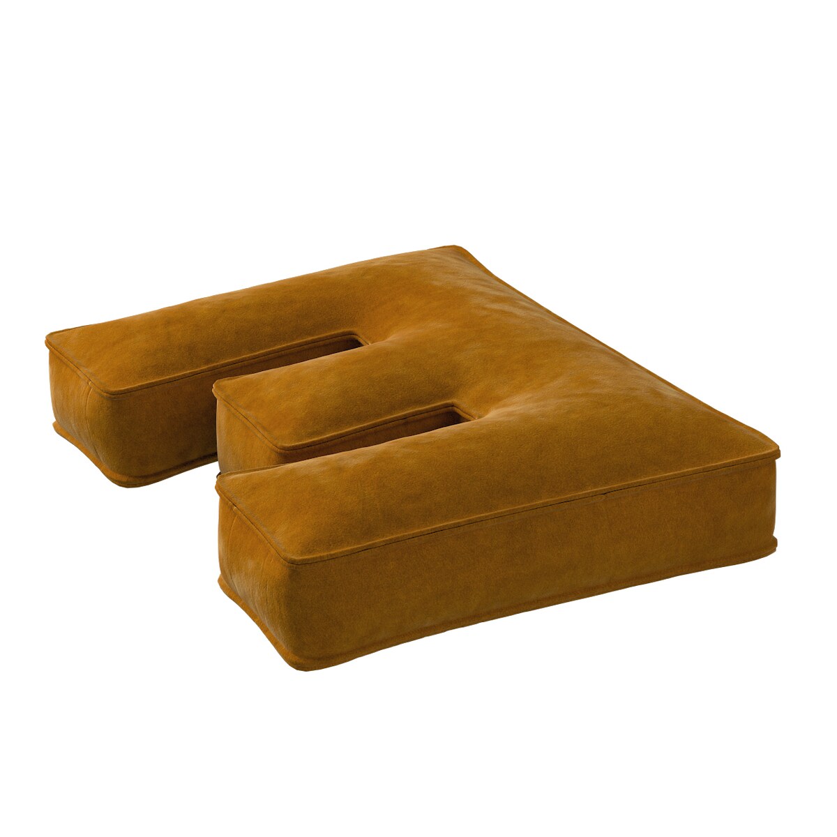 Poduszka literka E, miodowy, 30x40cm, Posh Velvet