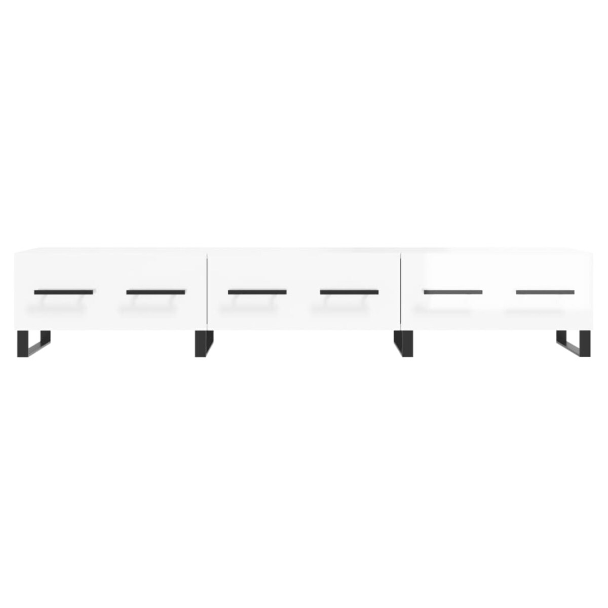 vidaXL Szafka pod telewizor, wysoki połysk, biała, 150x36x30 cm