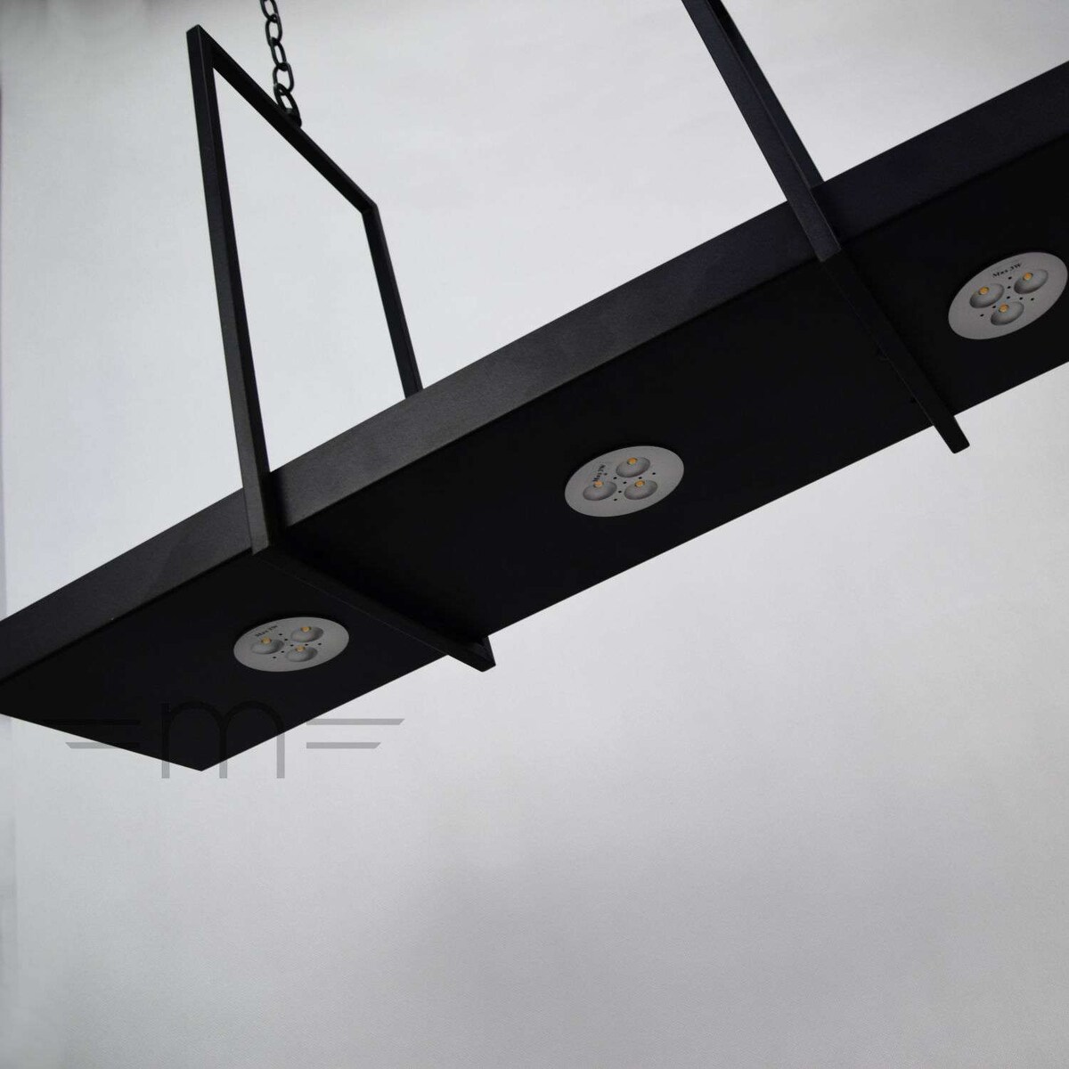 Rustykalna LAMPA zwieszana TRAY 105780 Markslojd metalowa OPRAWA wisząca zwis LED 9W 3000K na łańcuchu belka czarna