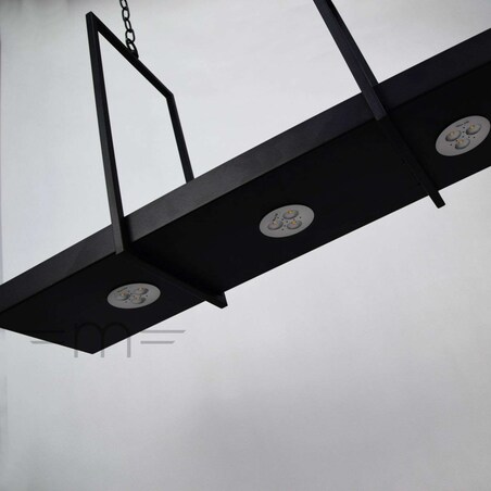 Rustykalna LAMPA zwieszana TRAY 105780 Markslojd metalowa OPRAWA wisząca zwis LED 9W 3000K na łańcuchu belka czarna