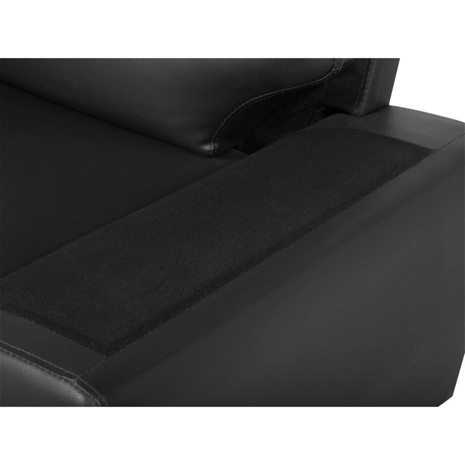 Sofa 3-osobowa ekoskóra czarna VOGAR