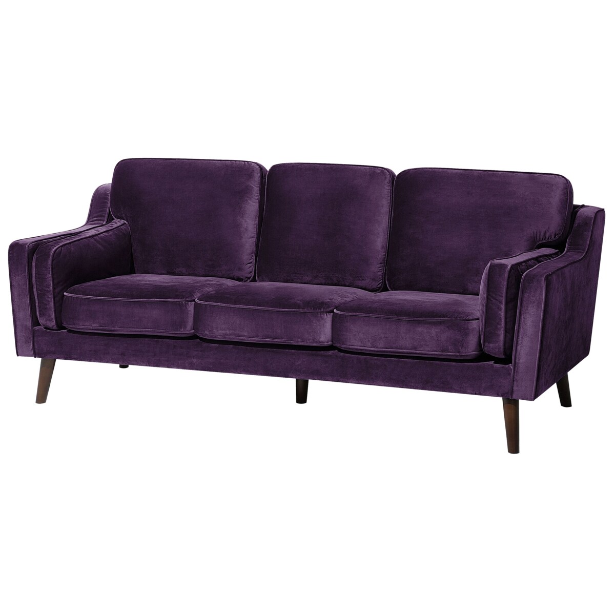 Sofa 3-osobowa welurowa fioletowa LOKKA
