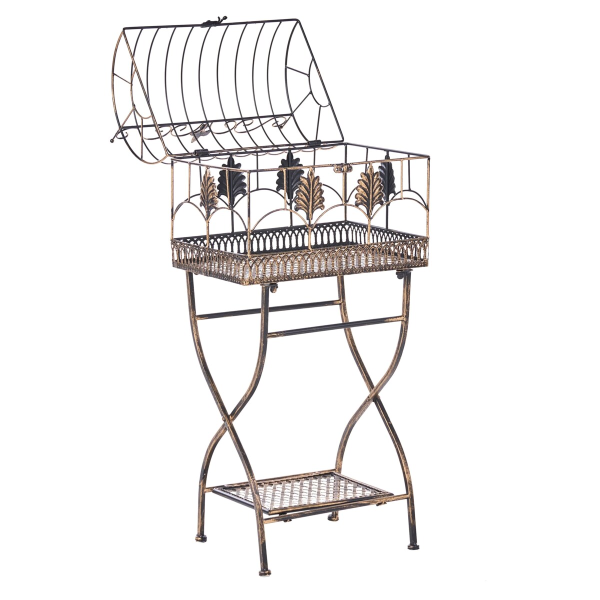 Zestaw 2 regałów z półkami SICILY Metal 43/37 cm 30/27 cm Czarny