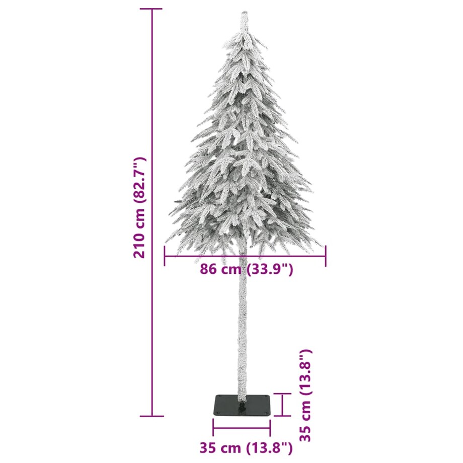 vidaXL Sztuczna choinka, ośnieżona, 210 cm