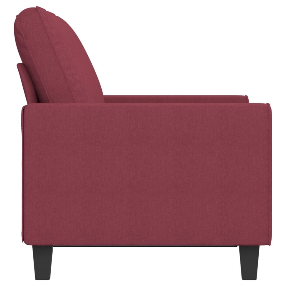 vidaXL Sofa 2-osobowa, winna czerwień, 120 cm, tapicerowana tkaniną