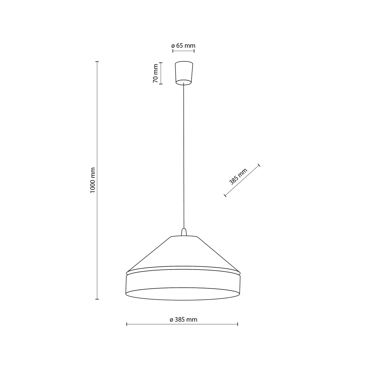 Eliss Black Juta Lampa Wiszaca 1Xe27