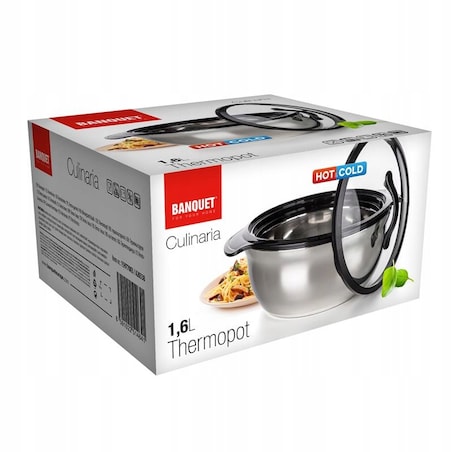 TERMOS OBIADOWY NA żywność garnek termiczny na prezent obiad stalowy 1,6 L