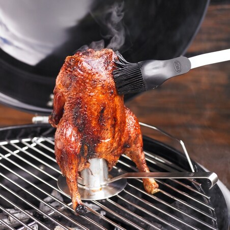 Uchwyt do grillowania kurczaka z pojemnikiem BBQ - Roesle