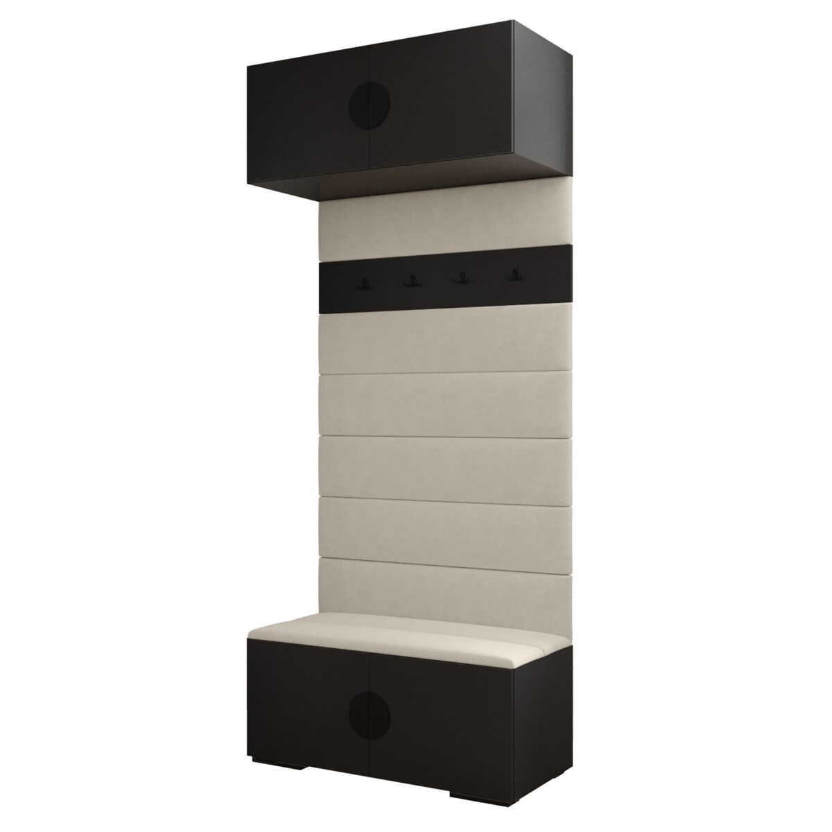 Garderoba do przedpokoju INOVA 4 czarny+czarny+manila02