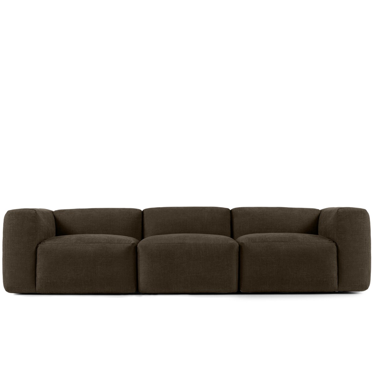 KONSIMO BUFFO 3-osobowa sofa z wyjątkowo miękkim i wygodnym siedziskiem, kolor brązowy