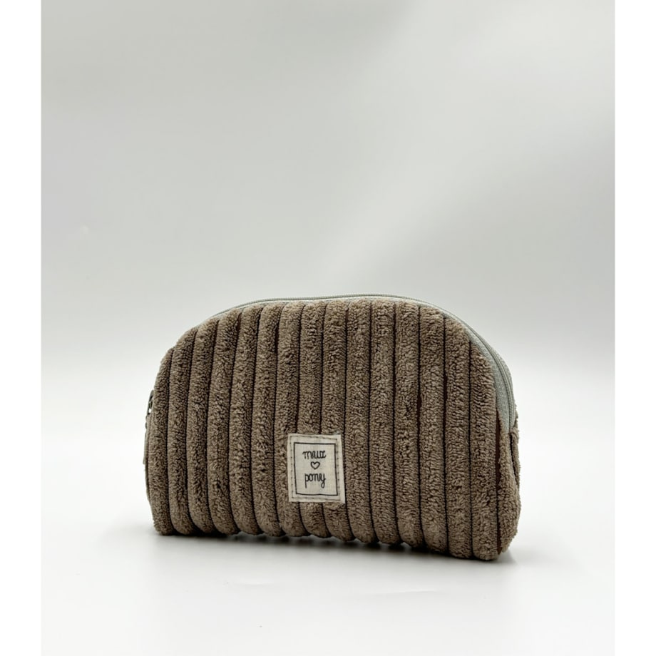 Sugar Brown – sztruksowa kosmetyczka z wodoodpornym wnętrzem