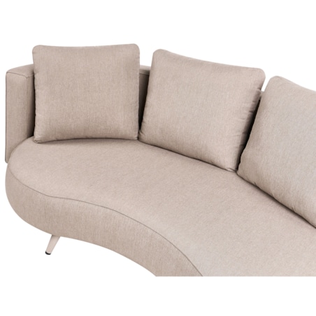 Sofa ogrodowa dla 3 osób PARORI Prawostronny Beżowy