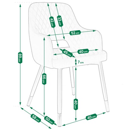 krzesło czarne Borgo