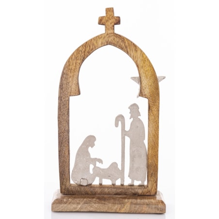 Dekoracja świąteczna 27x15x5 cm SZOPKA BOŻONARODZENIOWA-2 small