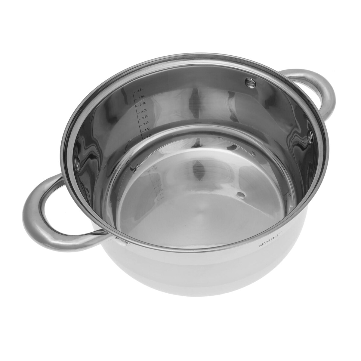 Zestaw garnków stalowych na indukcję 12 ele. garnki komplet KINGHOFF Silver