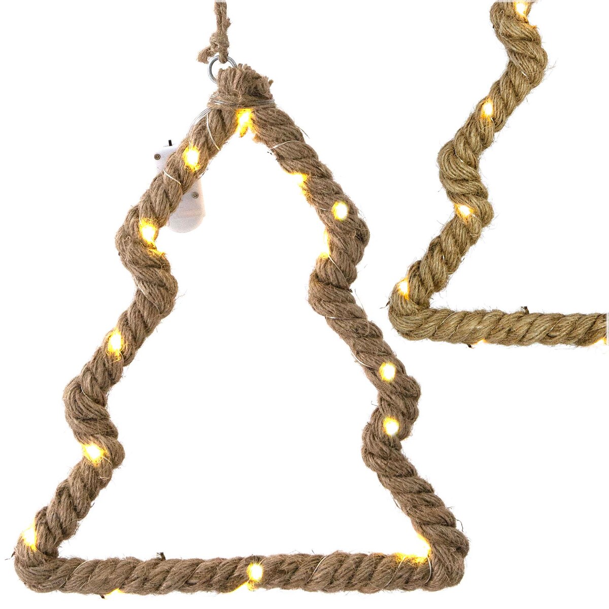 Dekoracja Świąteczna Zawieszka Na Okno 15 Led Na Baterie Choinka