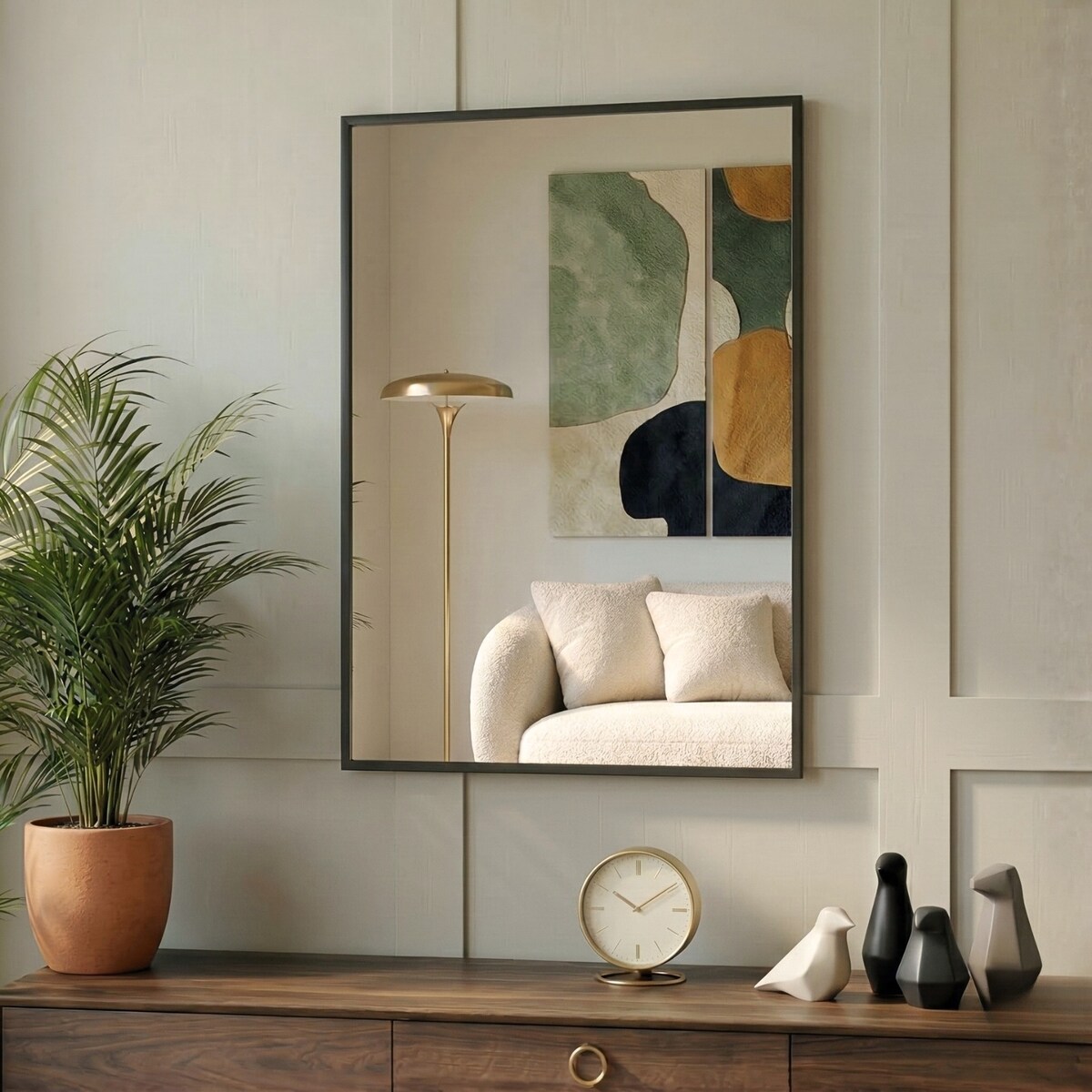 Lustro wiszące SKARP, prostokątne, 60 x 80 cm