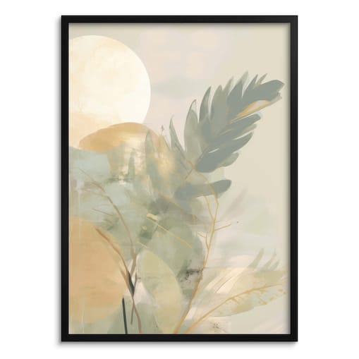 Pastelowy Plakat Obraz Grafika na ścianę do salonu biura sypialni Liście