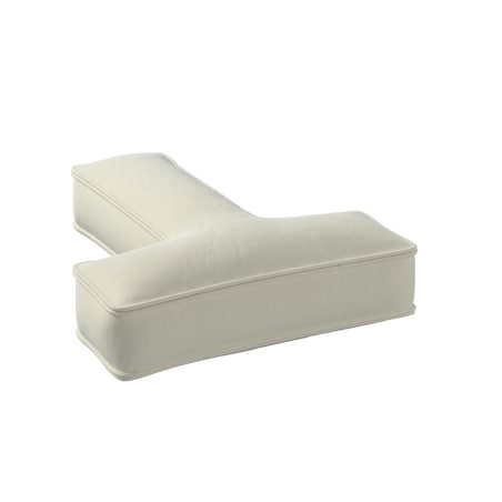 Poduszka literka T, śmietankowa biel, 35x40cm, Posh Velvet