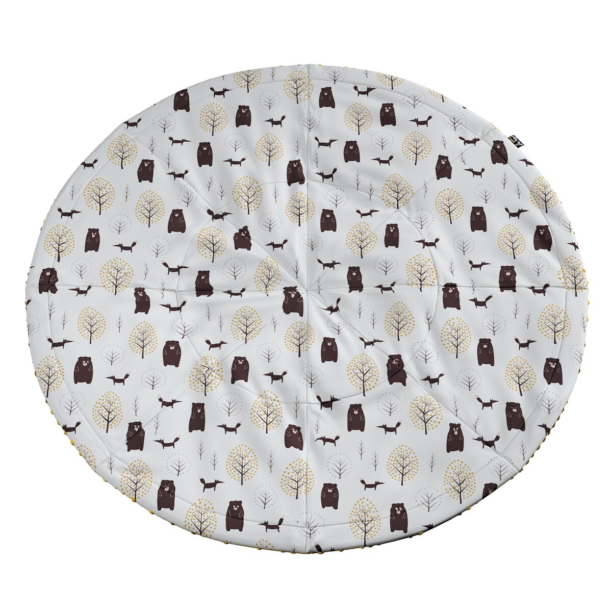 Mata okrągła, ecru-brązowy, 130cm, Magic Collection