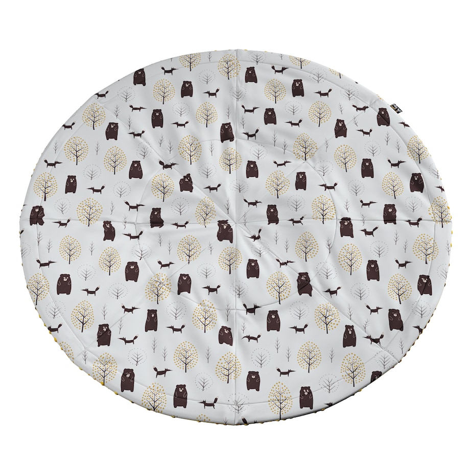 Mata okrągła, ecru-brązowy, 130cm, Magic Collection