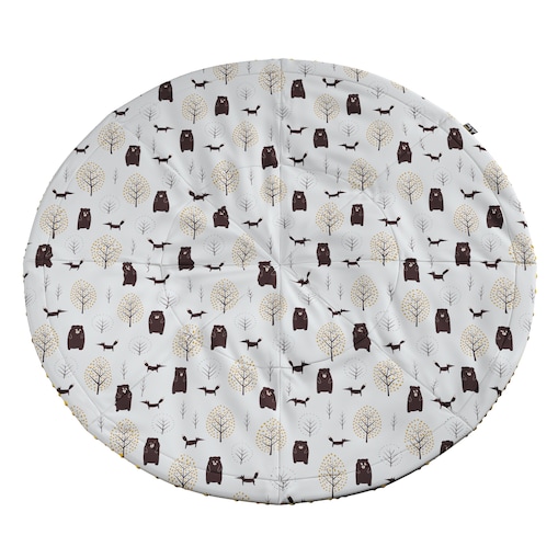 Mata okrągła, ecru-brązowy, 130cm, Magic Collection