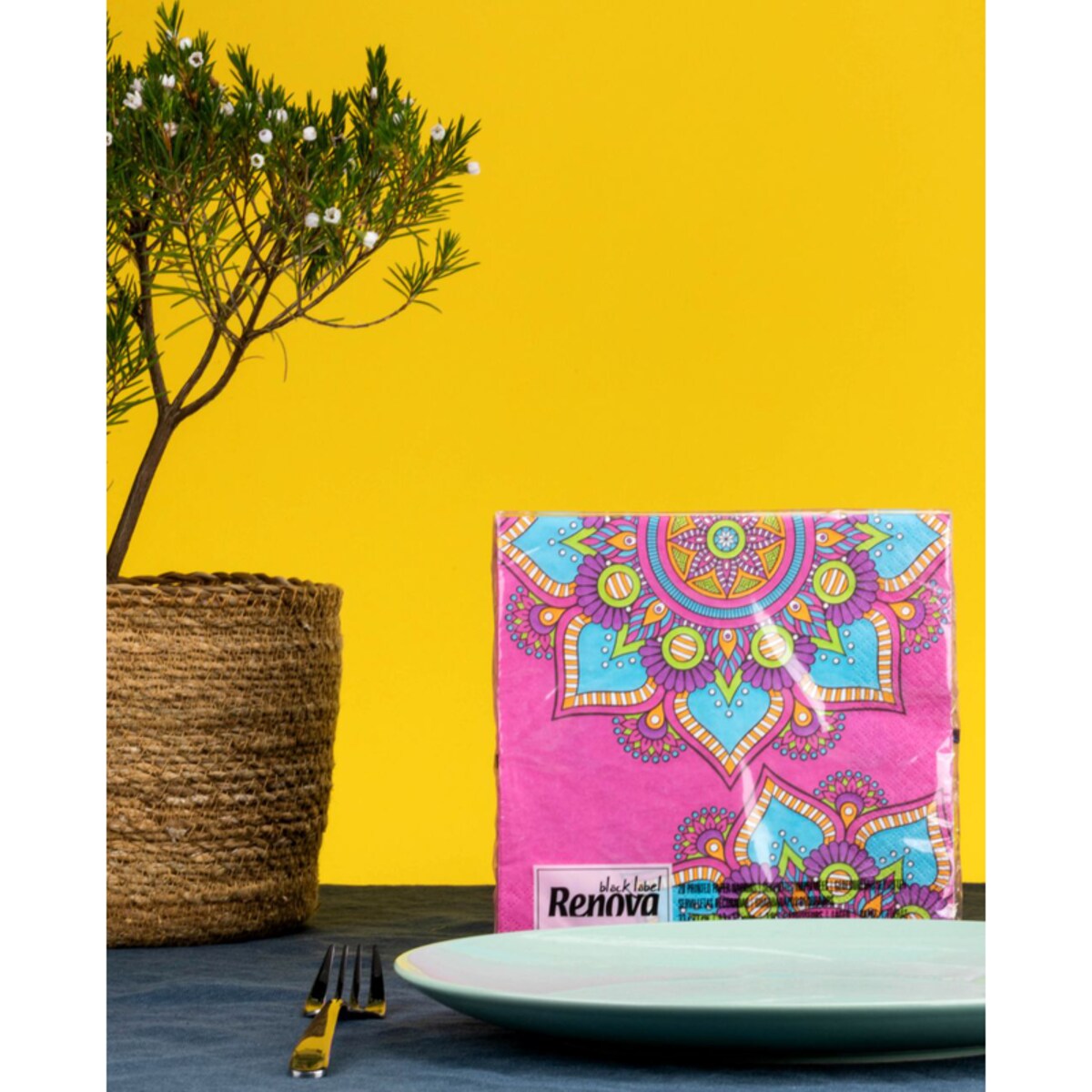 Serwetki stołowe Renova Mandala różowe 20 szt