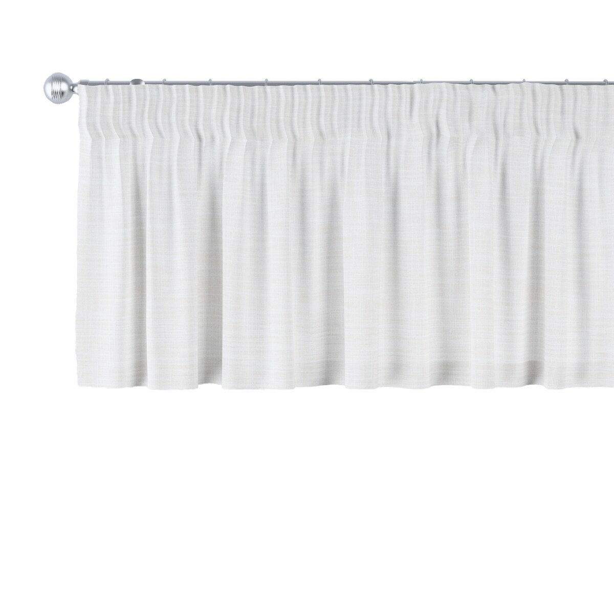 Lambrekin na taśmie marszczącej 130x40 biały