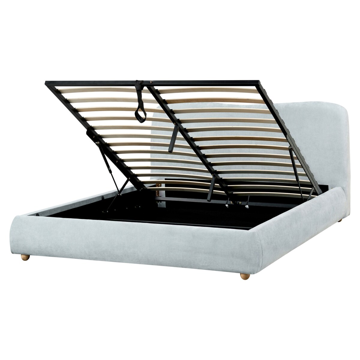 Łóżko z pojemnikiem BLAGNAC 160 x 200 cm Błękitny