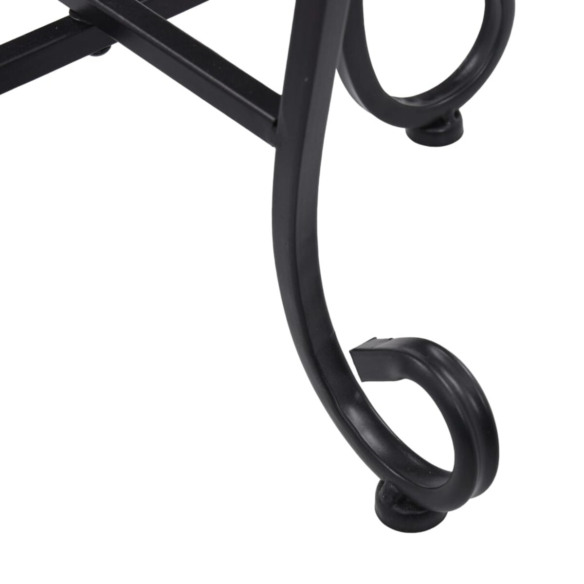 vidaXL Stoliki mozaikowe, 3 szt., kolor terakotowy i biały, ceramika